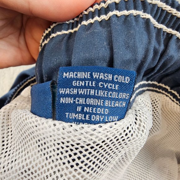 Kanu Surf Swim Trunks Men's Large Blue Barracuda Mesh Lining Pockets Beach - Picture 10 of 10